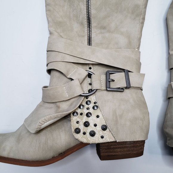 Not Rated Western Riding Boots Studded Equestrian Knee High Boot Womens Size 7.5 - Picture 9 of 9